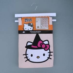 Hello Kitty Halloween Shower Curtain Witch Skull